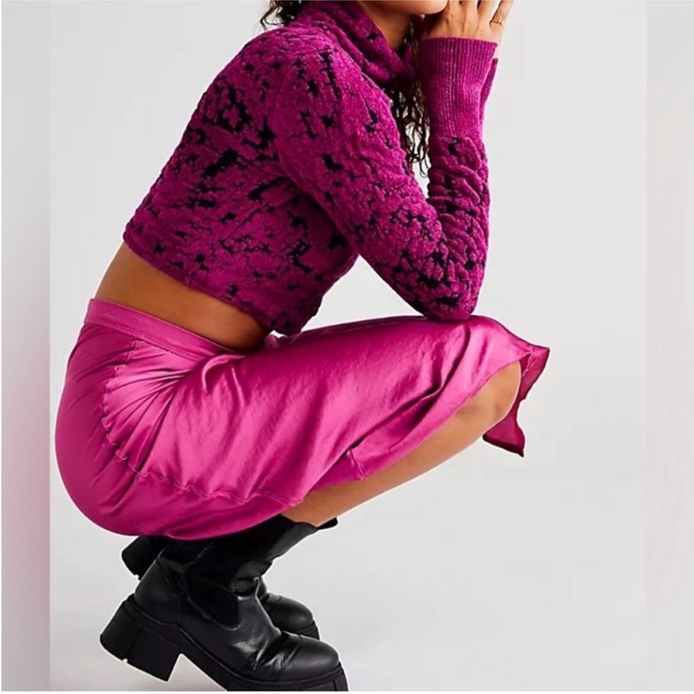 Free people Pink Textured Sweater